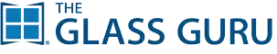 The Glass Guru logo with a blue window and blue text in all caps
