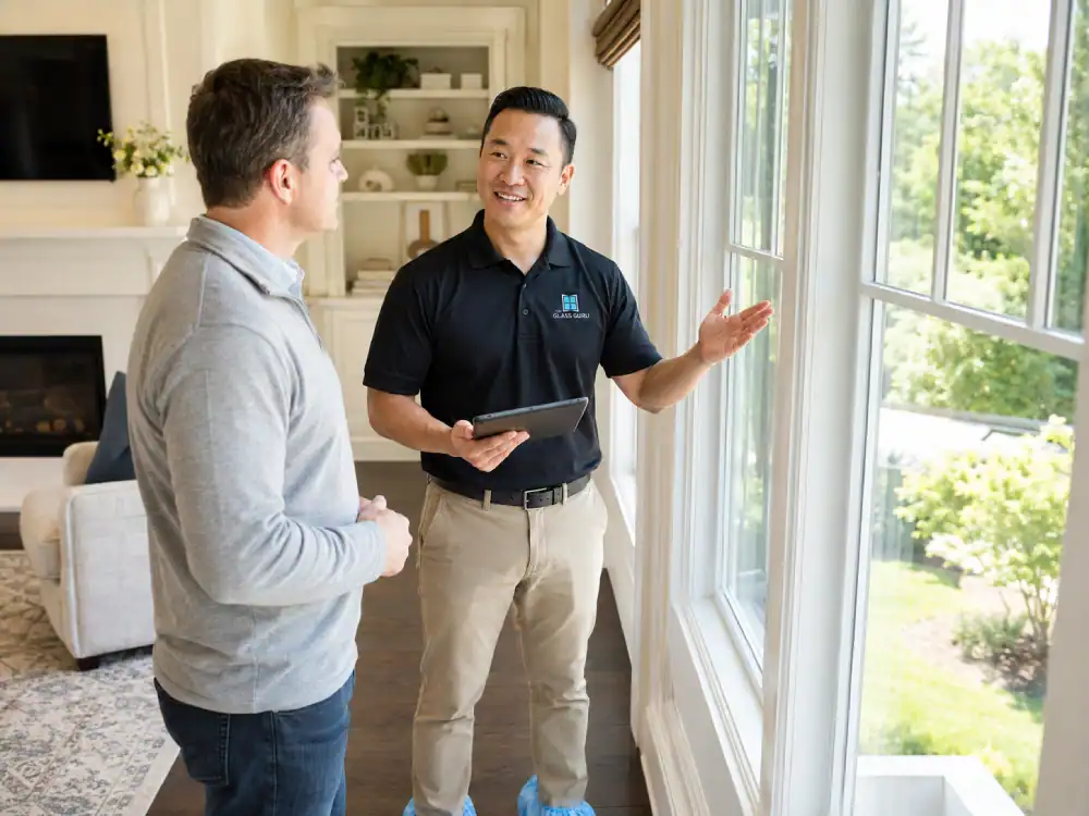 TGG Estimator Talking with Customer
