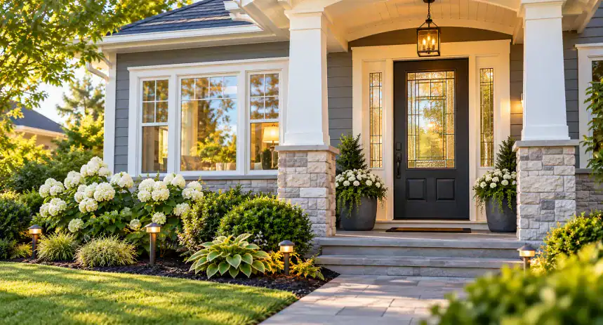 What Do Buyers Notice First About Your Home? 2 Inviting Craftsman Entryway at Golden Hour