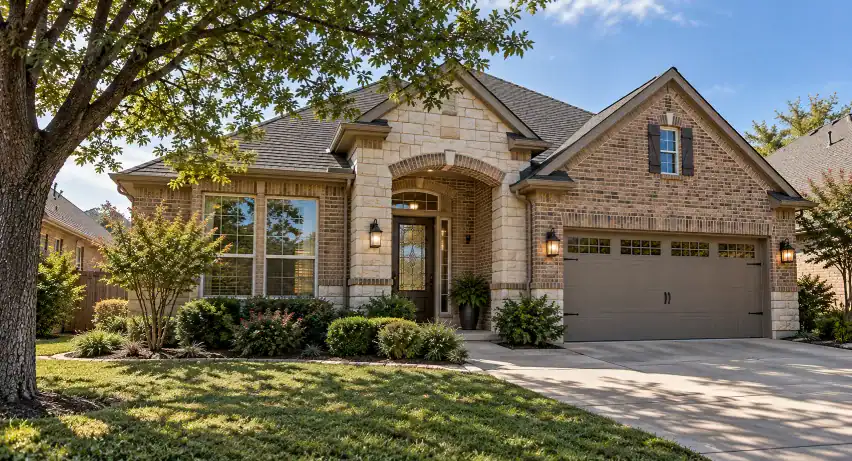 Sunlit Brick and Stone Suburban Home